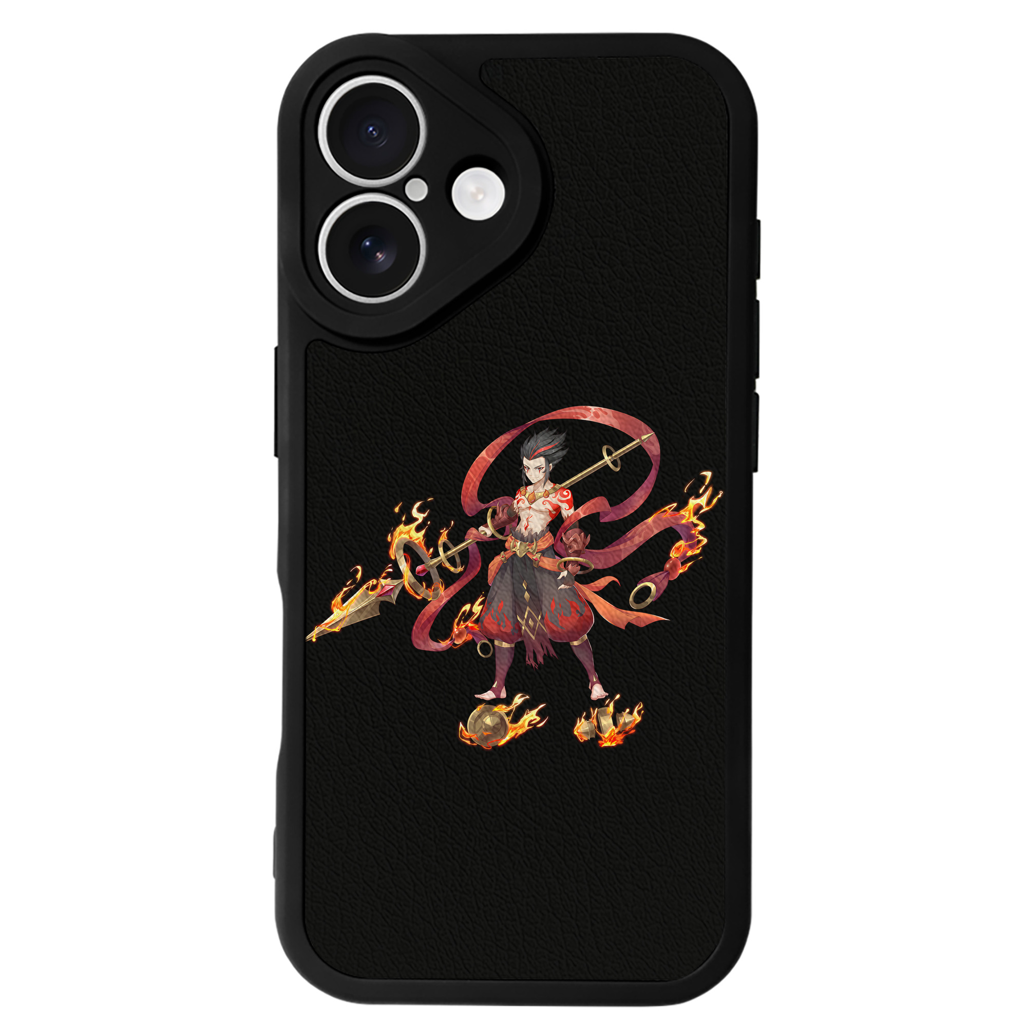 （画像用） Ne Zha 2 ナタ 魔童の大暴れ 【iPhone 16シリーズ対応】シリコンスマホケース（レザー調） 材質：シリコン